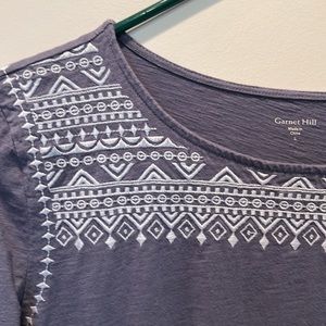 Garnet Hill t-shirt dress - slate blue